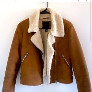 F21 Camel sherpa Jacket